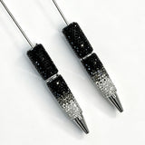 black ombre rhinestone beadable pen wholesale for DIY custom crafts and personalized pens