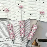 Ombre gradient pink heart bow focal beads assembled beadable pens, handmade DIY craft pen blanks
