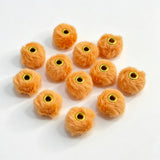 orange fuzzy spacer beads diy handmade stationery beadable pen craft supplies wholesale glitter