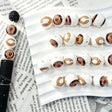Orange Circular Animal Inspired Graphic Round Acrylic Focal Beads for beadable pen DIY projects