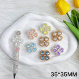 ornate filigree four leaf clover fancy beads for DIY beadable pens and jewelry crafts