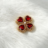 close-up ornate filigree four leaf clover fancy bead showing lucky clover design