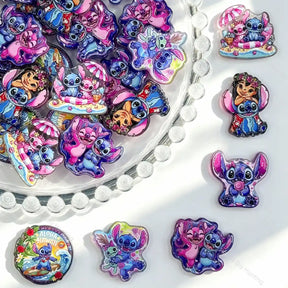 pink blue alien cartoon acrylic focal beads for DIY beadable pens keychains and handmade jewelry crafts