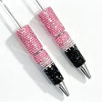 pink ombre rhinestone beadable pen wholesale for DIY custom crafts and personalized pens