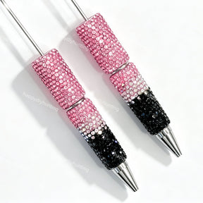 pink ombre rhinestone beadable pen wholesale for DIY custom crafts and personalized pens
