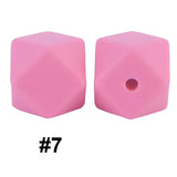 14mm Hexagon Silicone Focal Beads