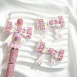 Pink Heart Bear Print Bow Silicone Focal Beads for custom beadable pen handmade DIY craft projects