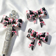 Pink‑heart spooky‑mask print silicone focal bow beads for beadable pen DIY craft projects