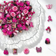 pink ribbon awareness printed acrylic focal beads support theme for diy jewelry and pen making