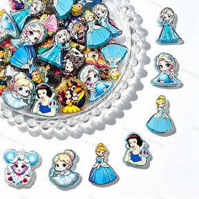 Cute Princess Cartoon Print Acrylic Focal Beads for beadable pen DIY craft projects