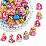 Cute Princess Cartoon Print Acrylic Focal Beads flat acrylic charm for bead pen DIY craft