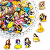 Cute Princess Cartoon Print Acrylic Focal Beads colorful graphic acrylic focal beads for handmade crafts