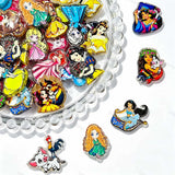 Cute Princess Cartoon Print Acrylic Focal Beads assorted flat acrylic charms for beadable pen making