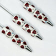 red bear-head MSU college football team sports beadable pens wholesale for DIY fan crafts and custom pens