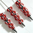 red drink cap printed beadable pens for diy handmade craft projects