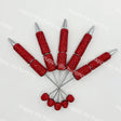 red rhinestone beadable pen blanks diy handmade stationery craft supplies wholesale glitter design