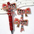 red-white stripe cartoon mouse bow silicone focal beads for DIY beadable pens and cute crafts