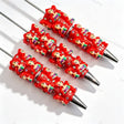 red mermaid figurine bling beadable pens character theme for diy stationery and handmade gifts