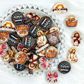 religious theme acrylic focal beads for DIY beadable pens and jewelry crafts