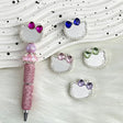 rhinestone mirror cat silhouette fancy focal beads for DIY pens and sparkling jewelry crafts