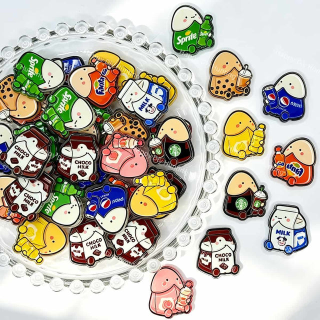 Richard beverage-themed acrylic focal beads for DIY pens and drink lover jewelry crafts