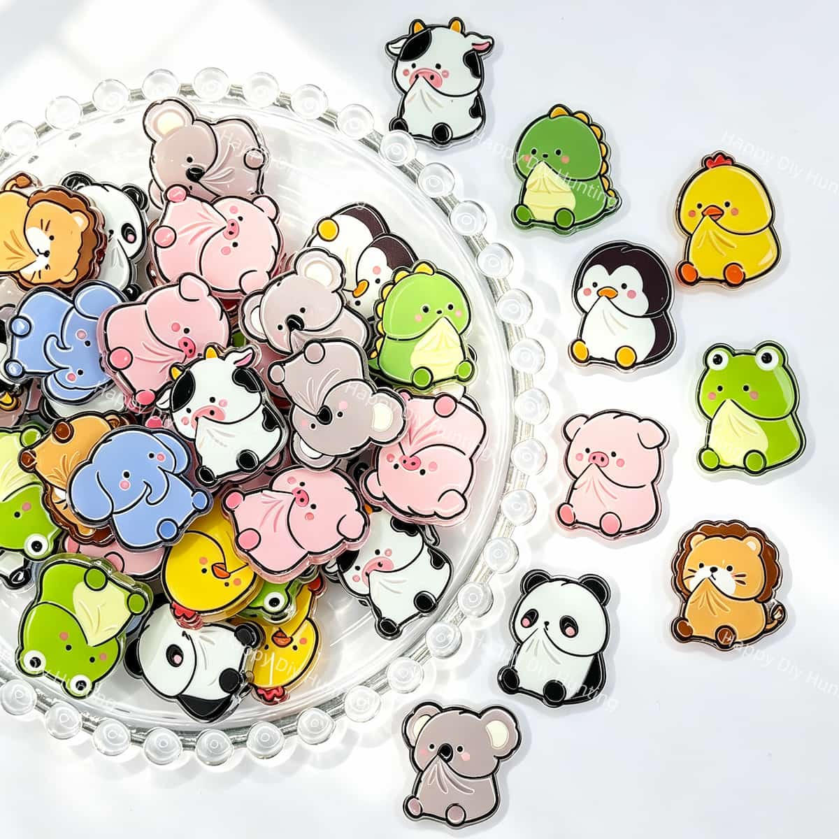 Richard mixed animal acrylic focal beads for DIY pens and animal lover jewelry crafts