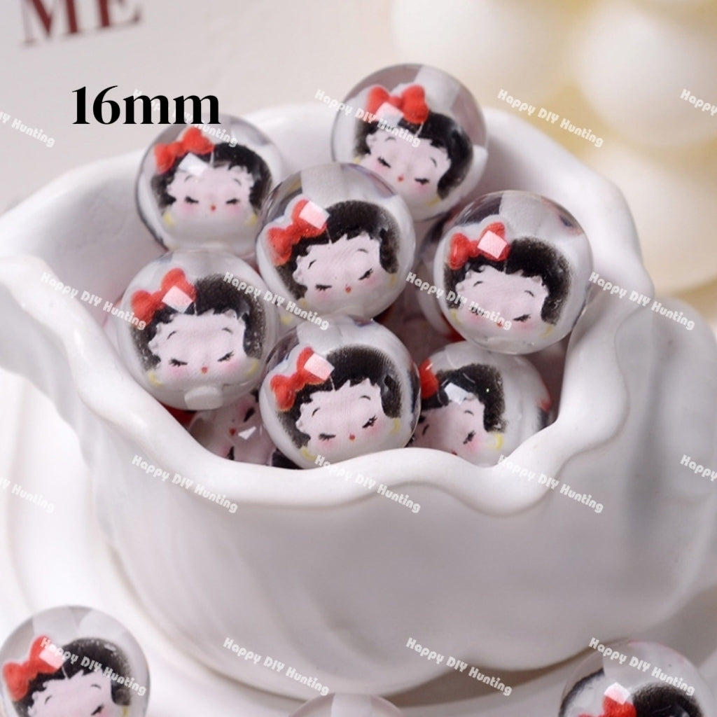 16mm Betty Boop Acrylic Beads