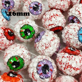Scary Eye Ball Rhinestone Round Acrylic Beads 20mm