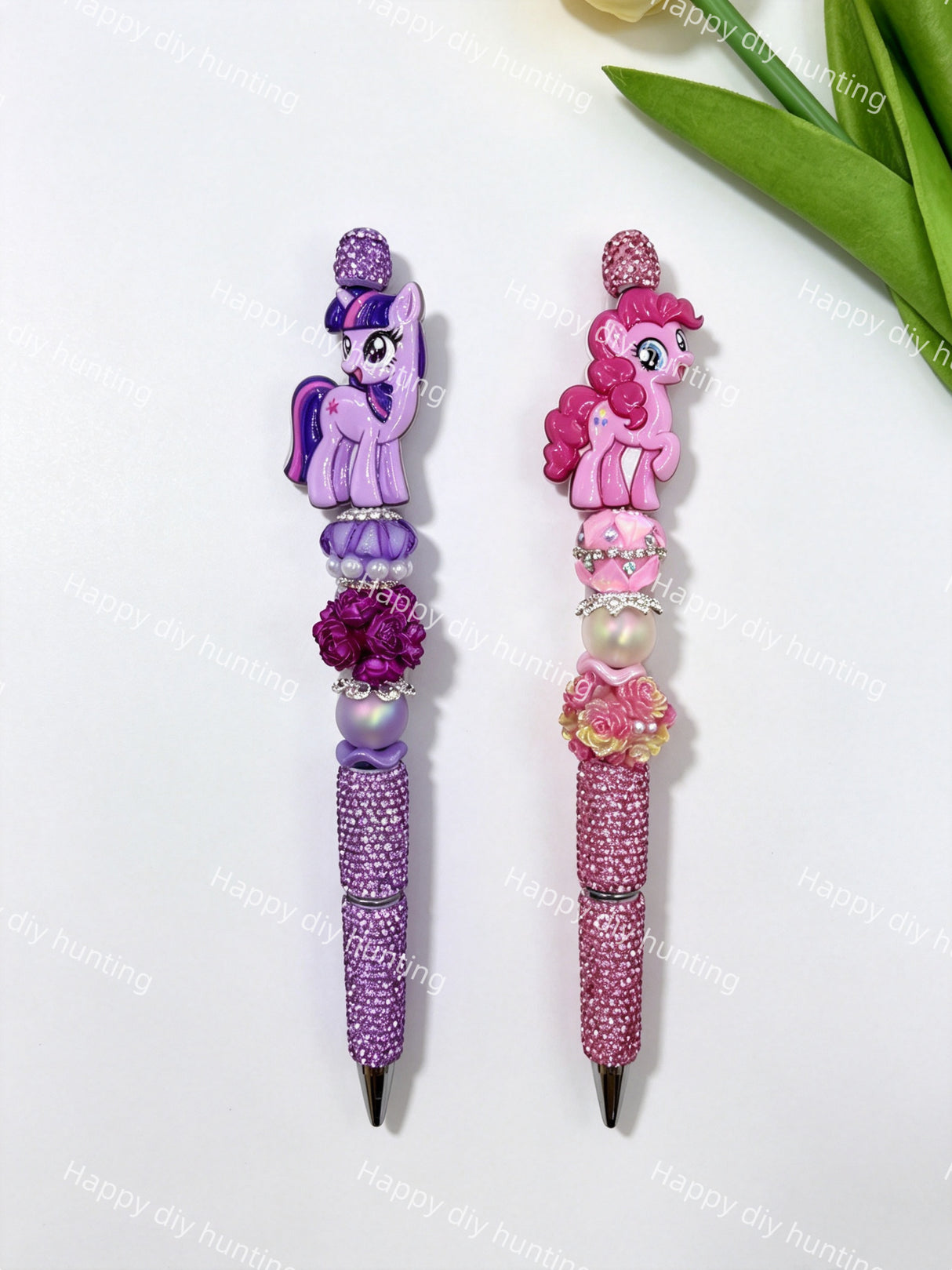 Textured My Little Pony Acrylic Beads