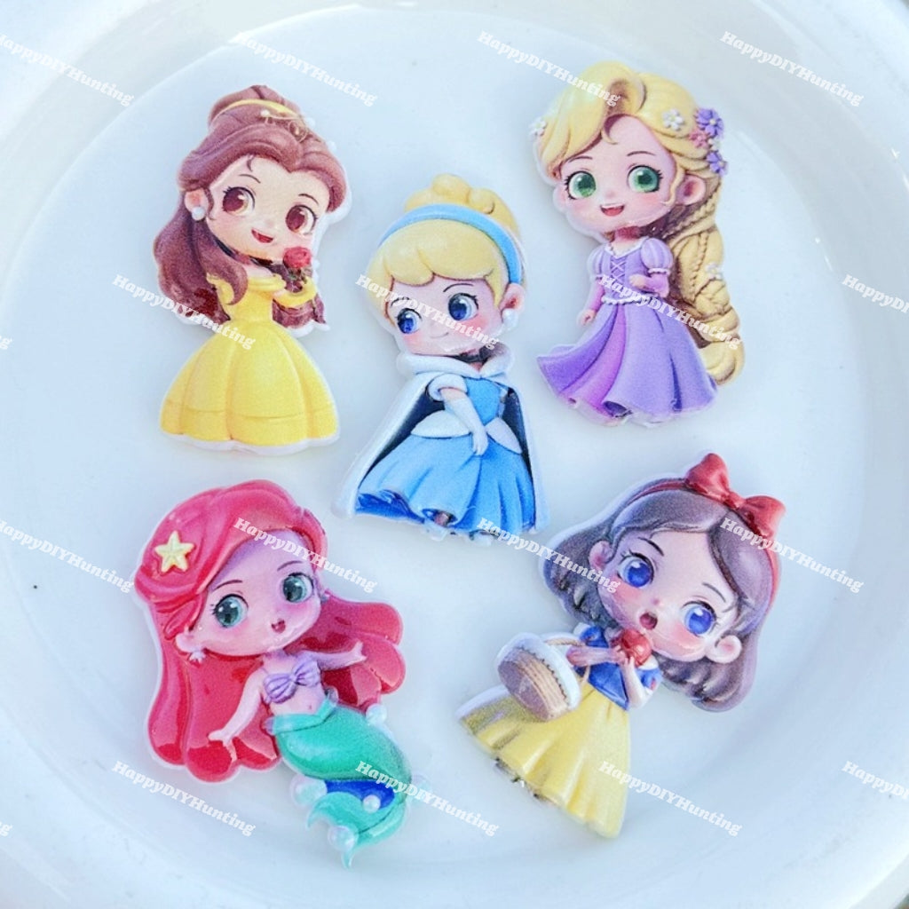 Textured Princess Acrylic Beads
