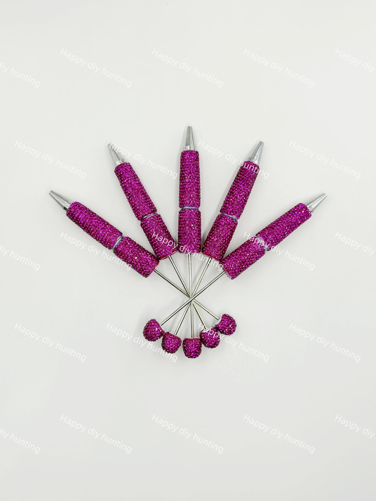Rhinestone Beadable Pens Wholesale, Matches All Focal Beads & Pen Toppers