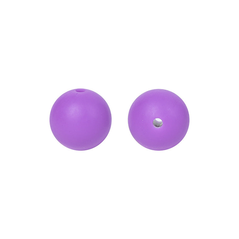 15mm Solid Color Round Silicone Beads 15mm