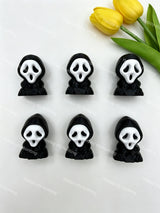 Black Sitting Ghost Face 3D Printed Pen Topper (No Hole) for DIY Beadable Pens Wholesale