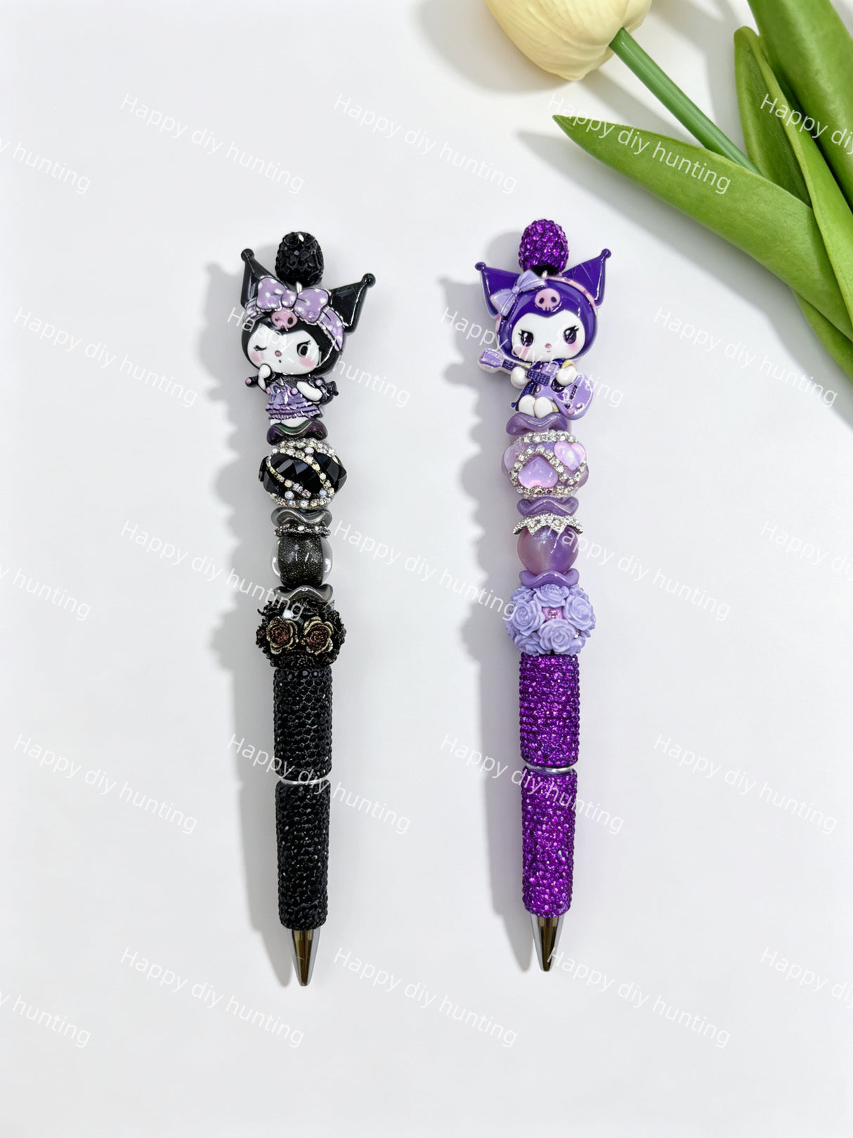 Textured Kuku Acrylic Beads