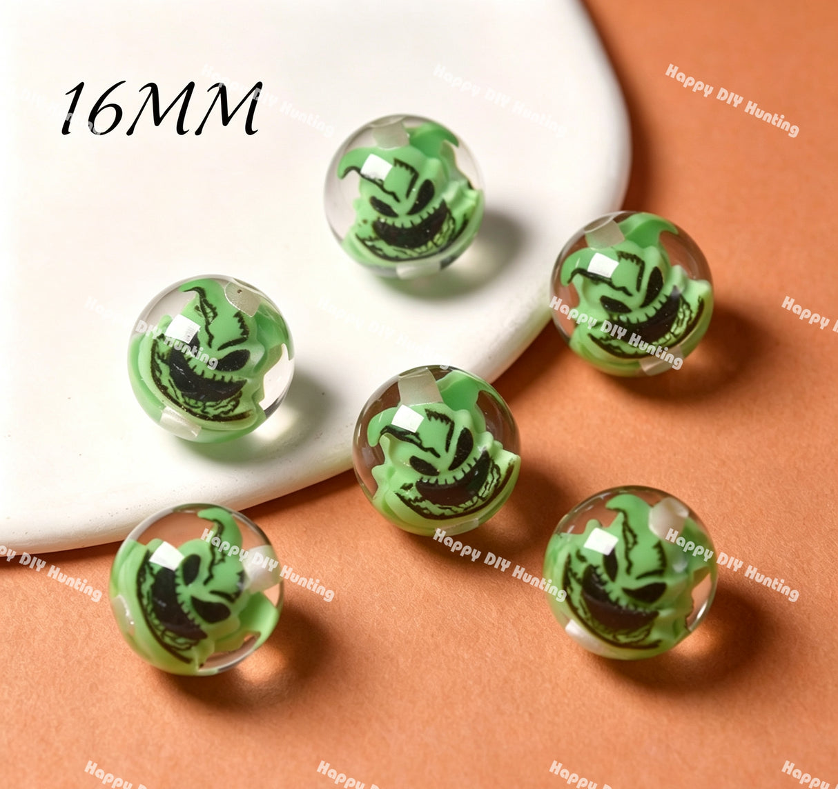 16mm Oogie Boogie Acrylic Beads