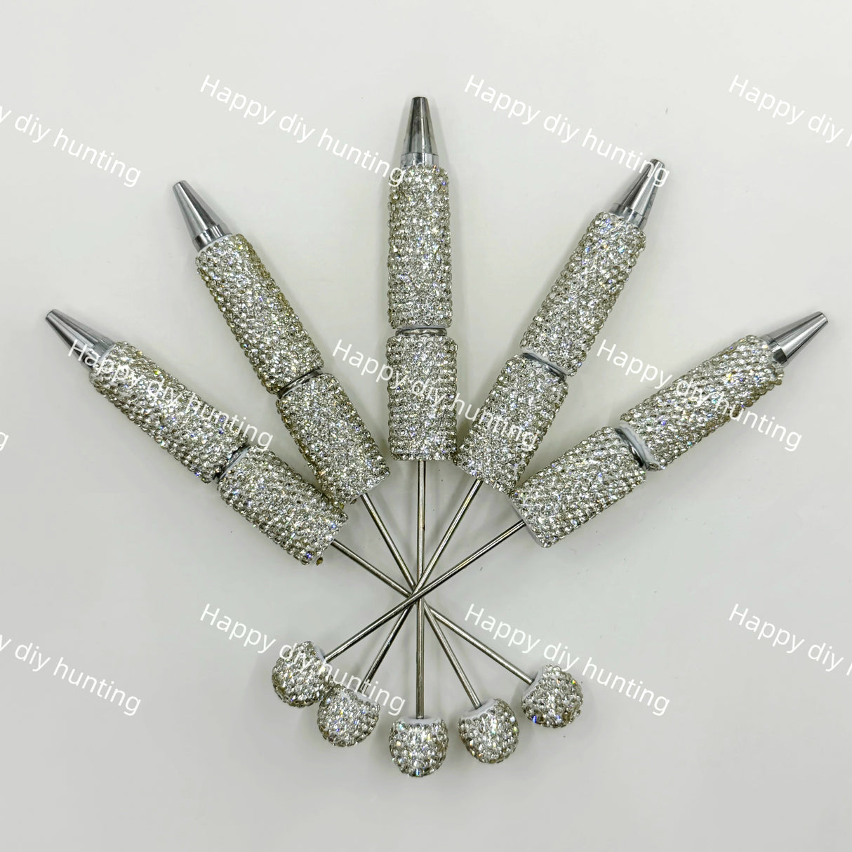 Rhinestone Beadable Pens Wholesale, Matches All Focal Beads & Pen Toppers