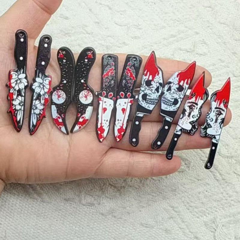 Halloween Plastic Spooky Knife Jewelry Accessories Charms (Random Mixed)