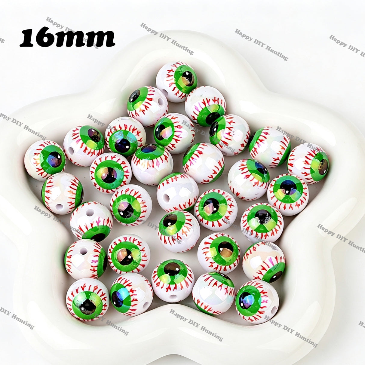 16mm Horrror Scary Eye Ball Round Acrylic Beads