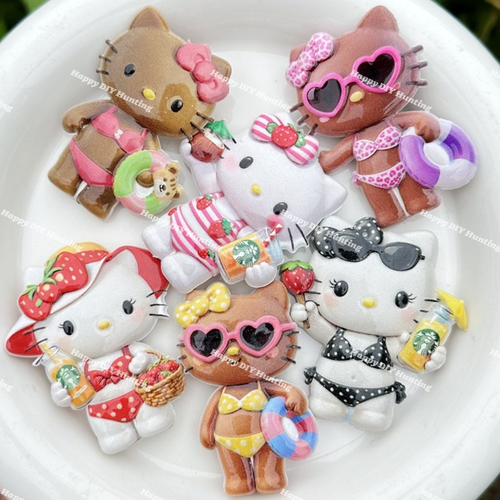 Textured HK Acrylic Beads