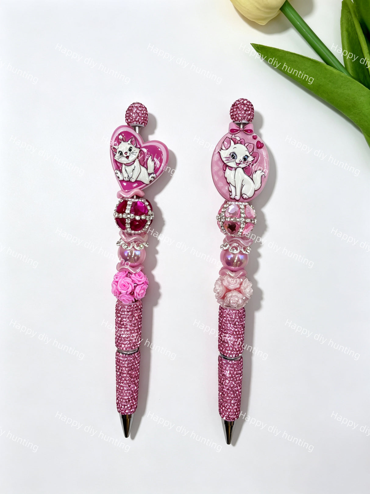 Textured Maire the Cat Acrylic Beads