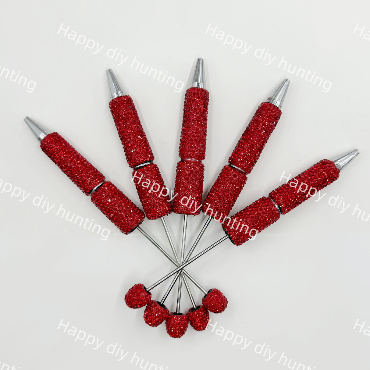 Rhinestone Beadable Pens Wholesale, Matches All Focal Beads & Pen Toppers