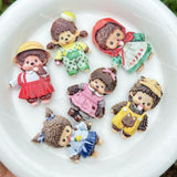 Textured  Monchichi Acrylic Beads