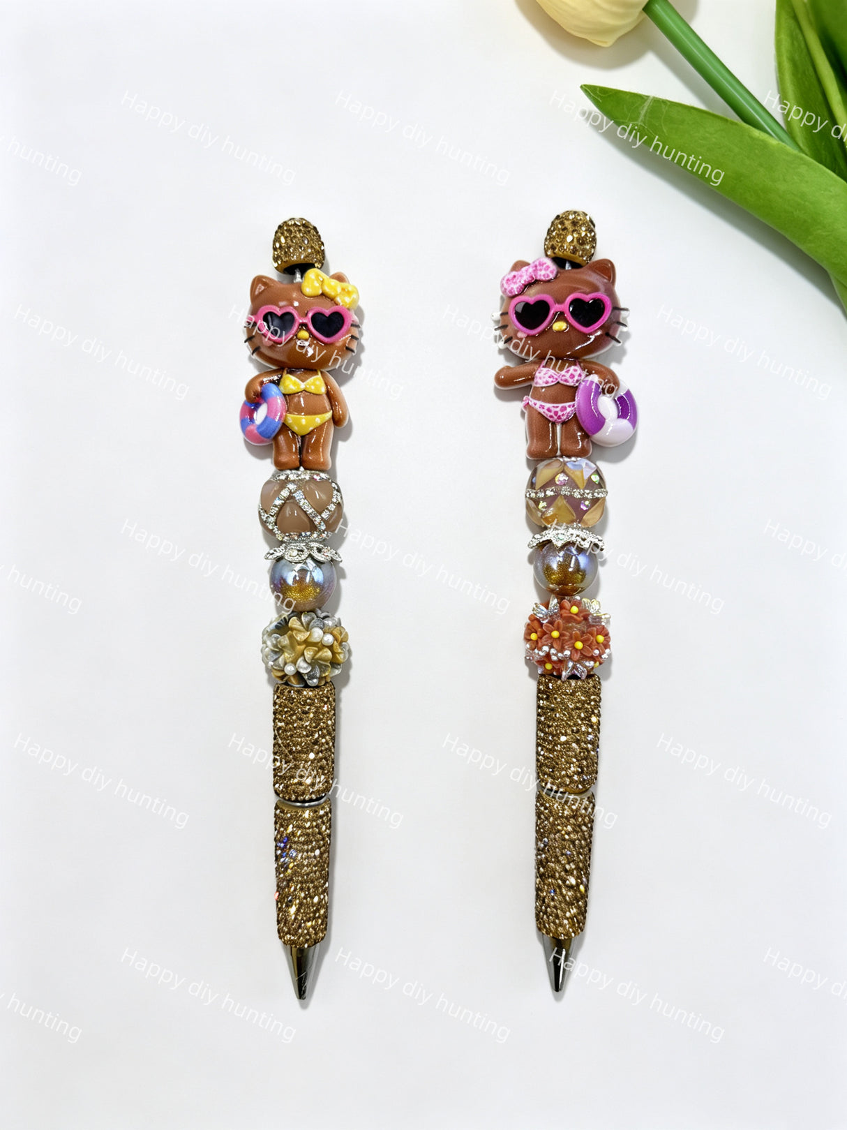 Textured HK Acrylic Beads