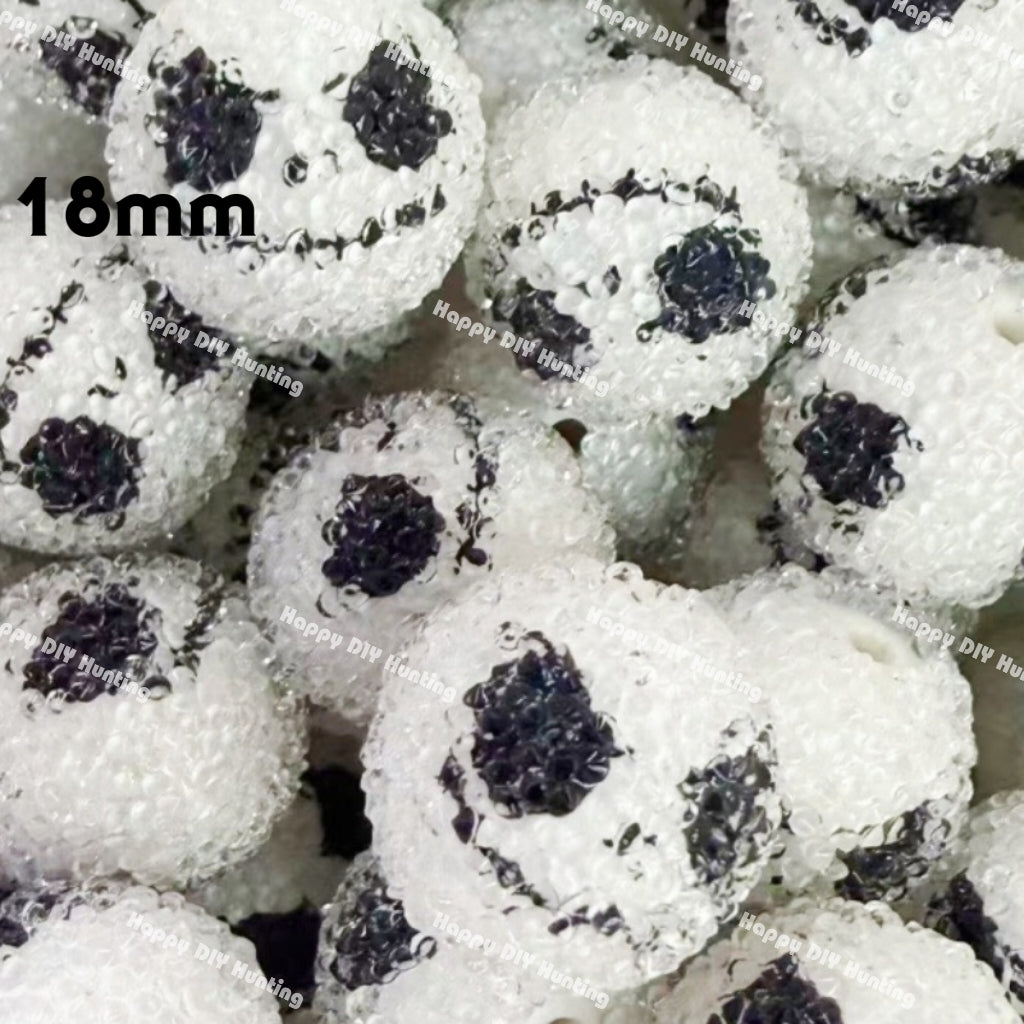 Skellington Suagr Round Acrylic Beads 18mm