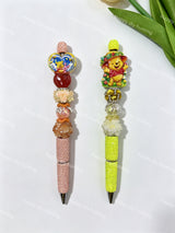 Textured Winnie the Pooh Acrylic Beads