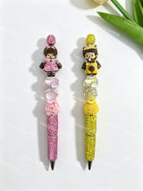 Textured  Monchichi Acrylic Beads