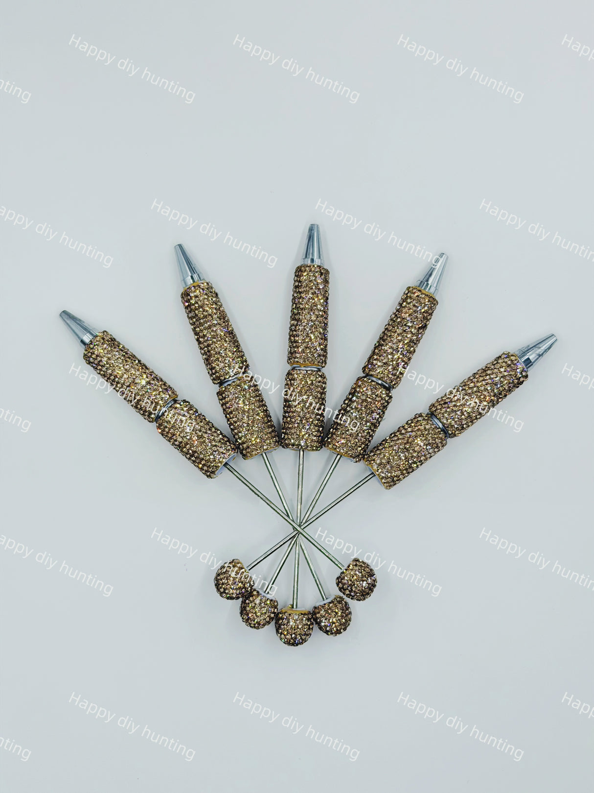 Rhinestone Beadable Pens Wholesale, Matches All Focal Beads & Pen Toppers