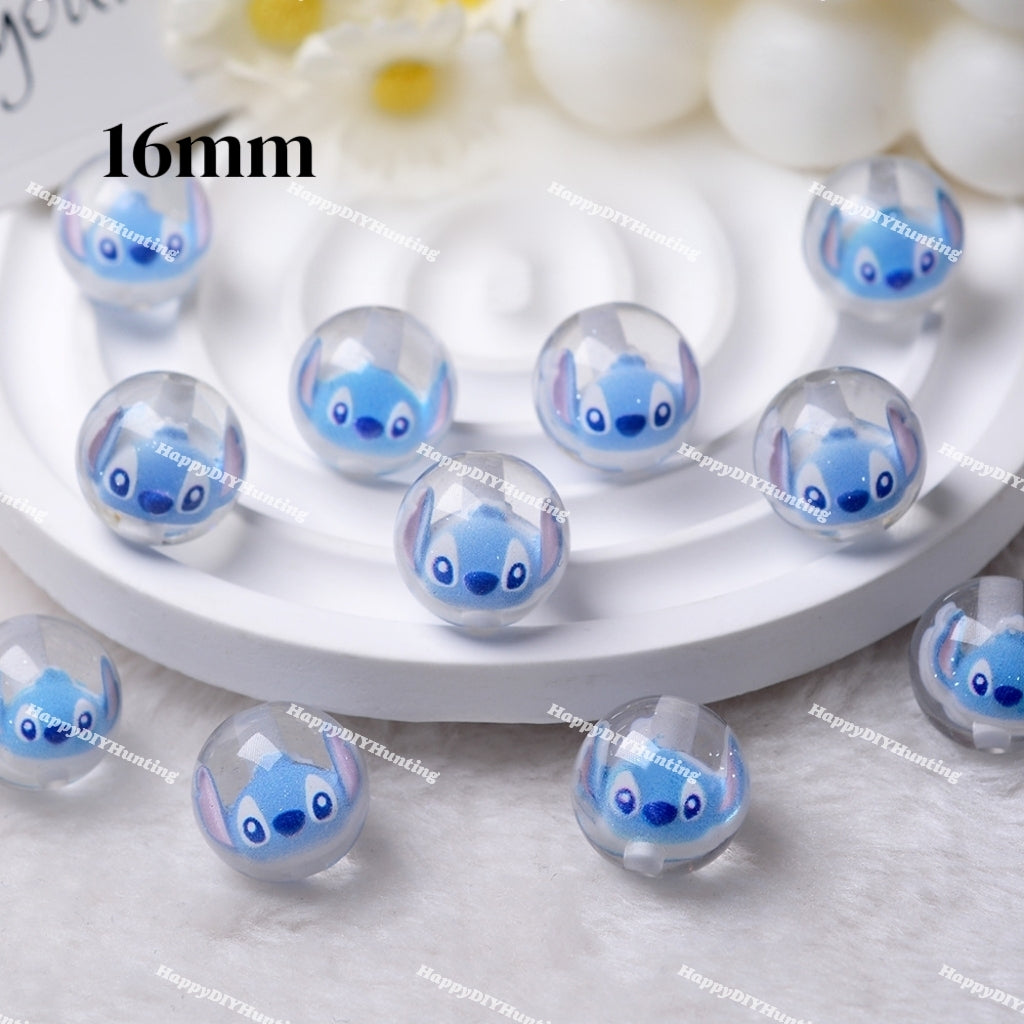 16mm Stitch Acrylic Beads