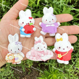 Textured Miffy Acrylic Beads