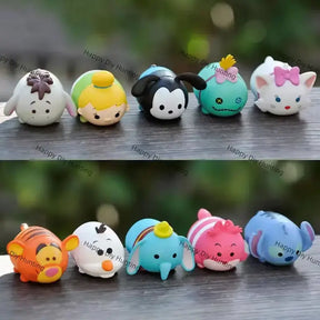 No hole round mini cartoon PVC pen toppers match acrylic rhinestone beads for DIY beadable pens, keychains and bag charms - happy diy hunting